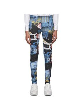 Comme des Garcons Homme plus Multicolor Boy Band Leggings unisex sz M pants